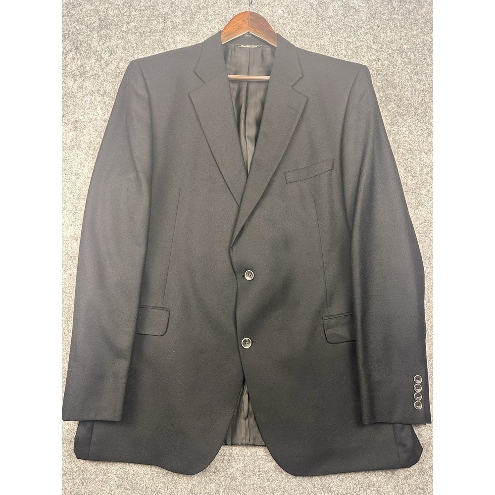 Jack Victor 100% Cashmere Blazer 48 XL Black Made in Canada Luxury Sport Coat